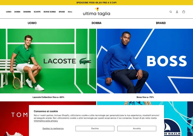 Schermata della pagina offerta di Ultima Taglia