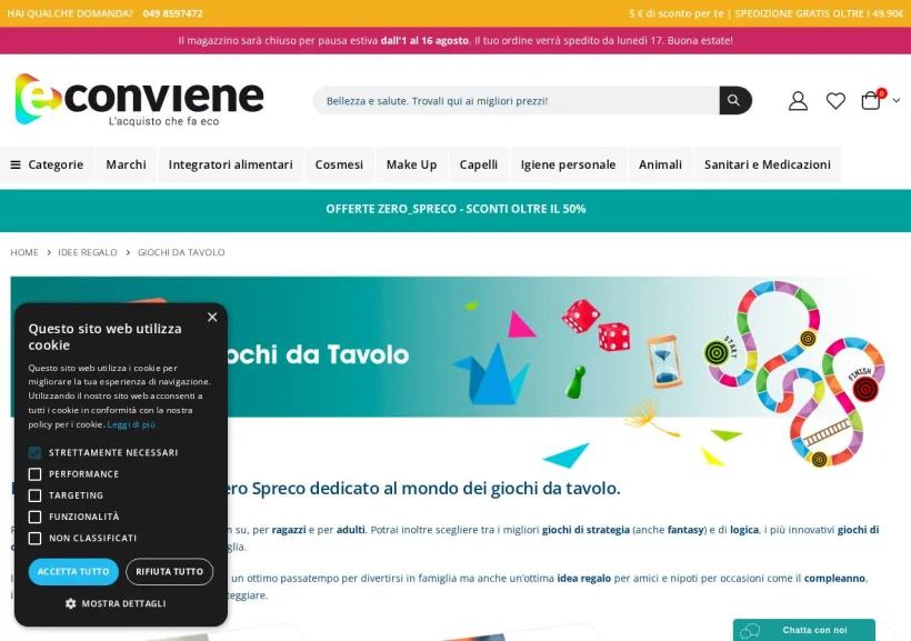 Schermata della pagina offerta di Econviene