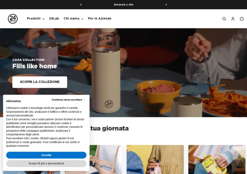 Schermata della pagina offerta di 24Bottles