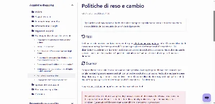 Politica di reso