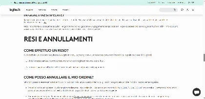 Politica di reso