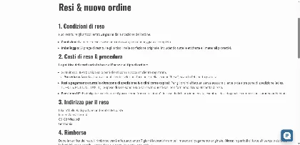 Politica di reso